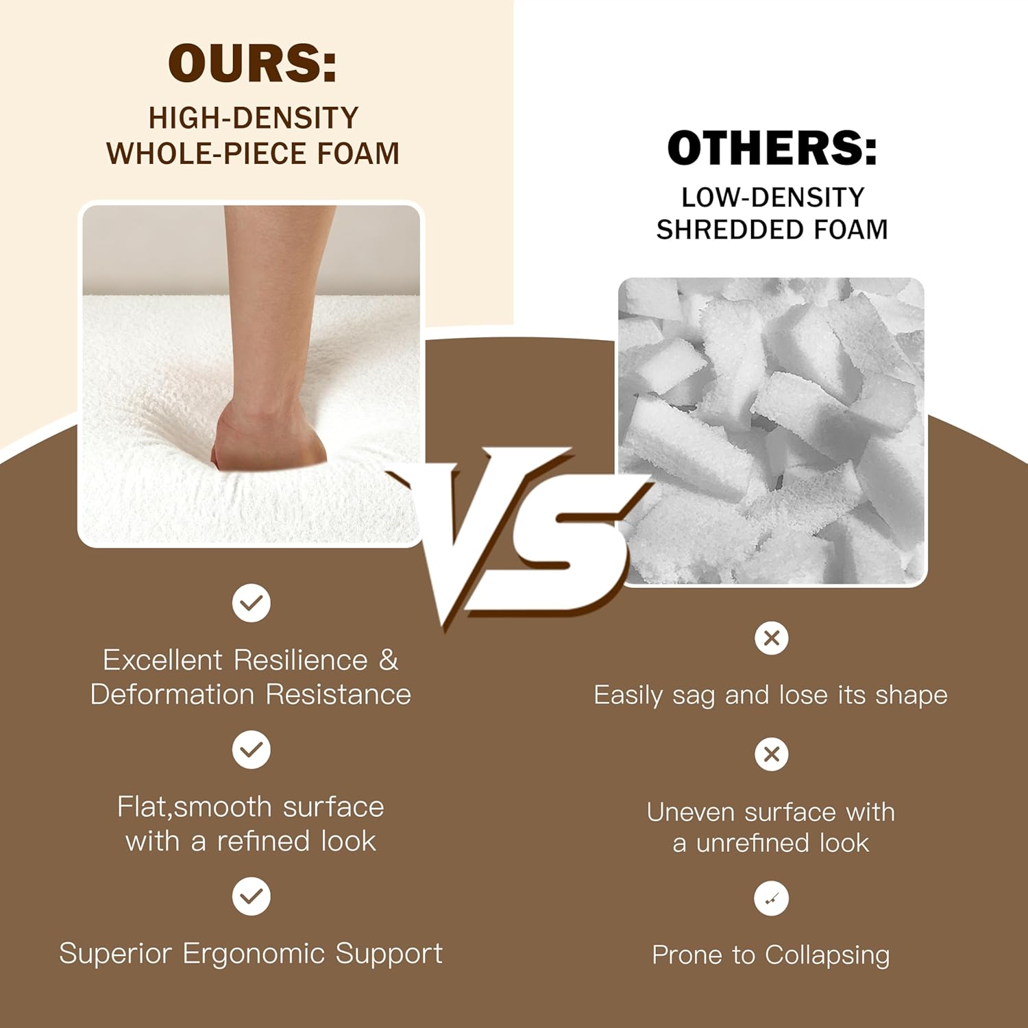 JOYBASE 78in Sofa Couch Convertible Oversized Cloud Loveseat Minimalist Sleeper Sofa Bed for Living Room, Apartment, Office, No Assembly Required (Beige)