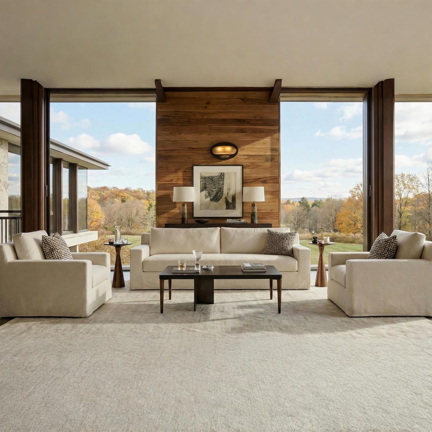 Modern Slipcovered Sofa with One-Piece Easy Removable Washable Fabric Cover, Minimalist Upholstered Deep Seat Cloud Couch for Living Room 2 Seater/Loveseat 80" Width with Ottoman