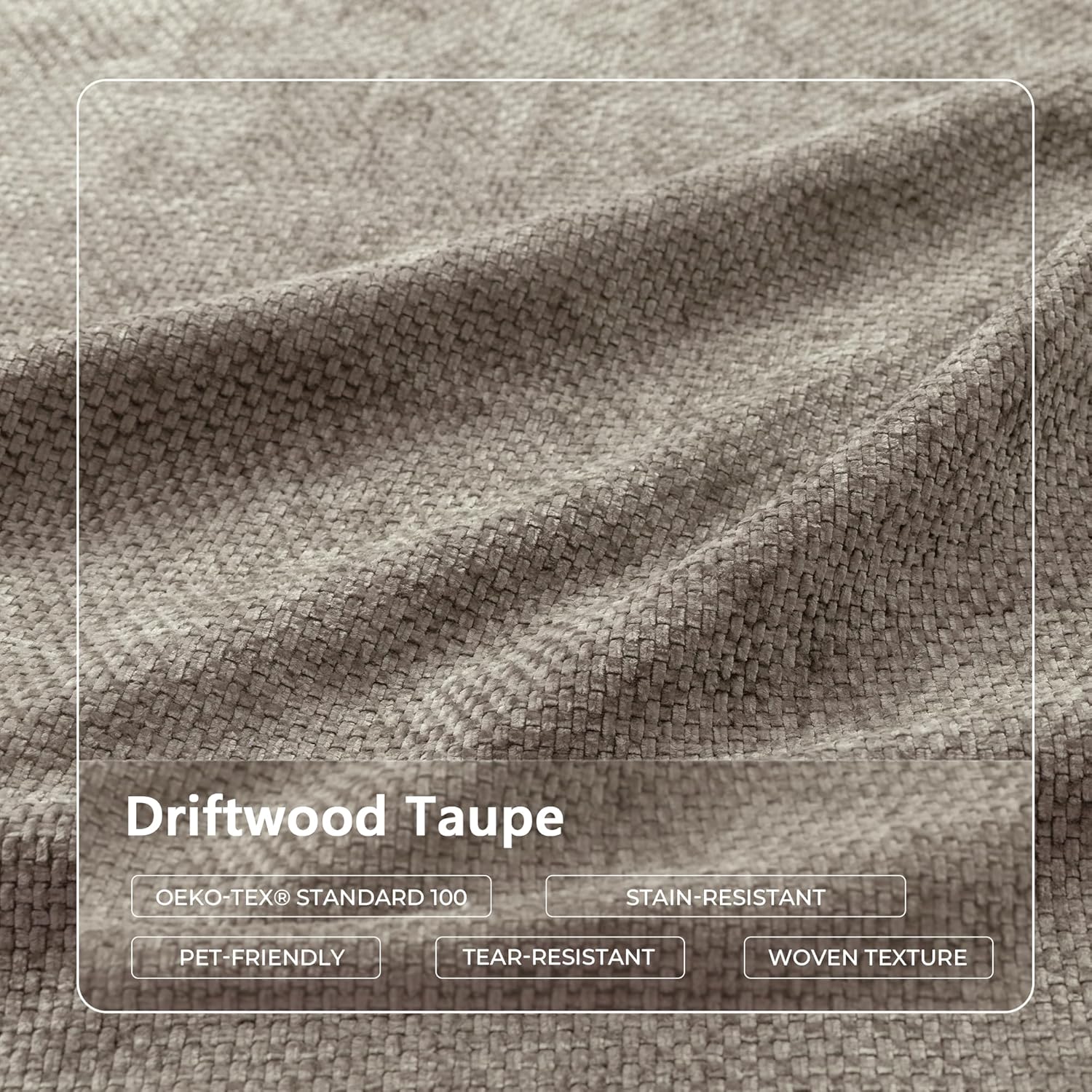 145'' U-Shaped Modular Sectional Sofa Couch, Full-Foam Structure, Compression Packaging Design, Woven Texture Upholstery, Oversized Modern Sofa for Living Room – Wheat Beige